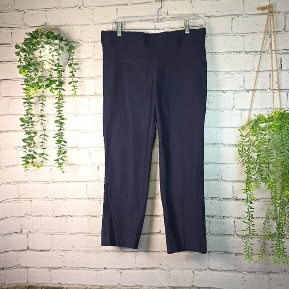VISION 155 NAVY PANT WOMENS STRAIGHT LEG ANKLE LENGTH SIZE 8 - Picture 1 of 6